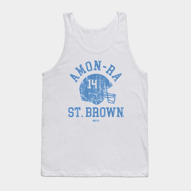 Amon-Ra St. Brown Detroit Helmet Font Tank Top by TodosRigatSot